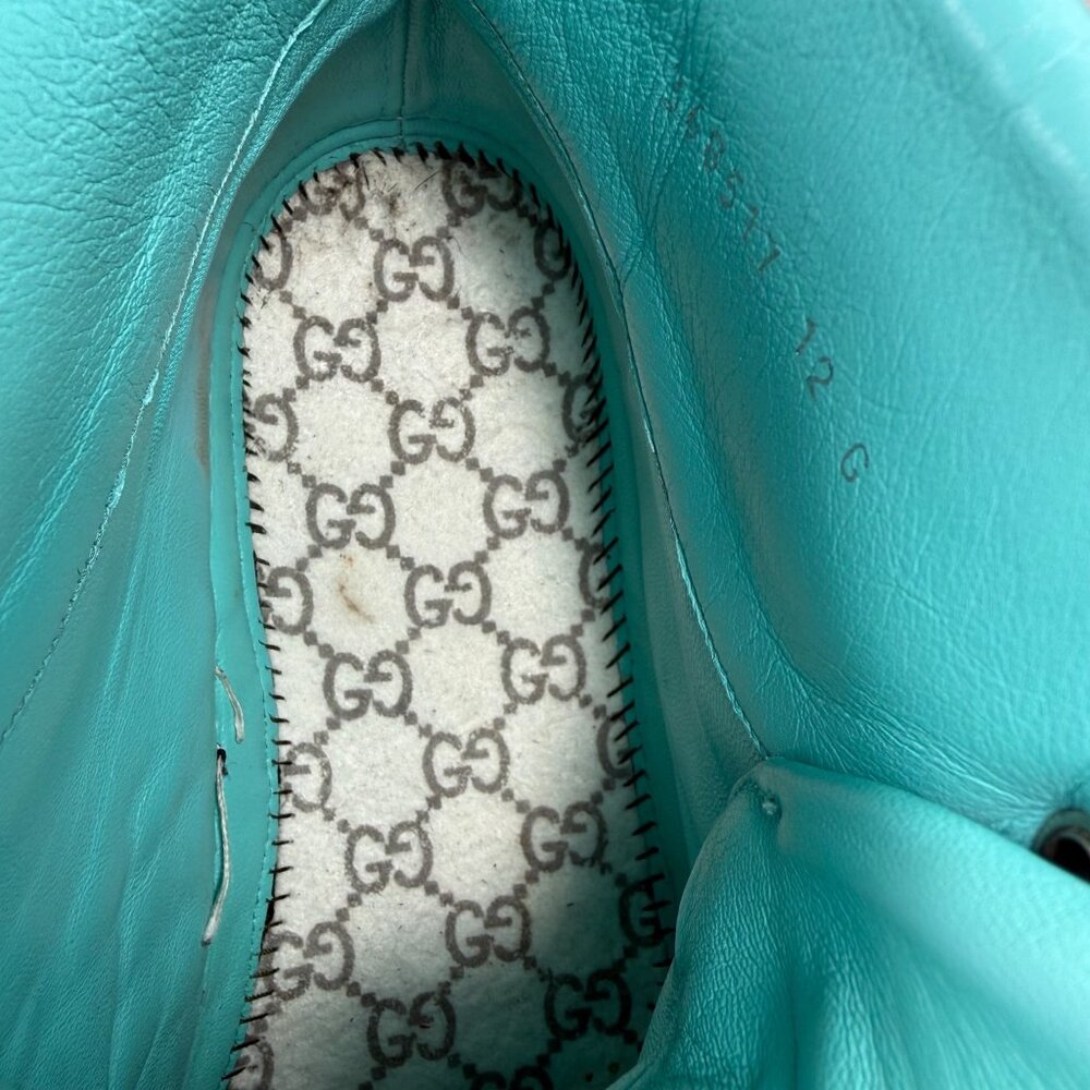 Gucci Miro’Soft Phantom NERO/TIFFANY 368517 AYOZ0 MENS US 12.5/Gucci Sz 12 ITALY - Picture 5 of 15